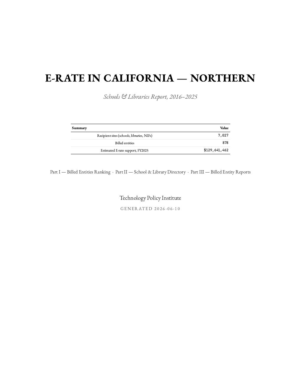 California — Northern report cover
