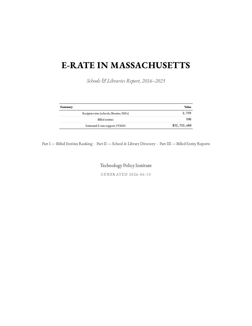 Massachusetts report cover
