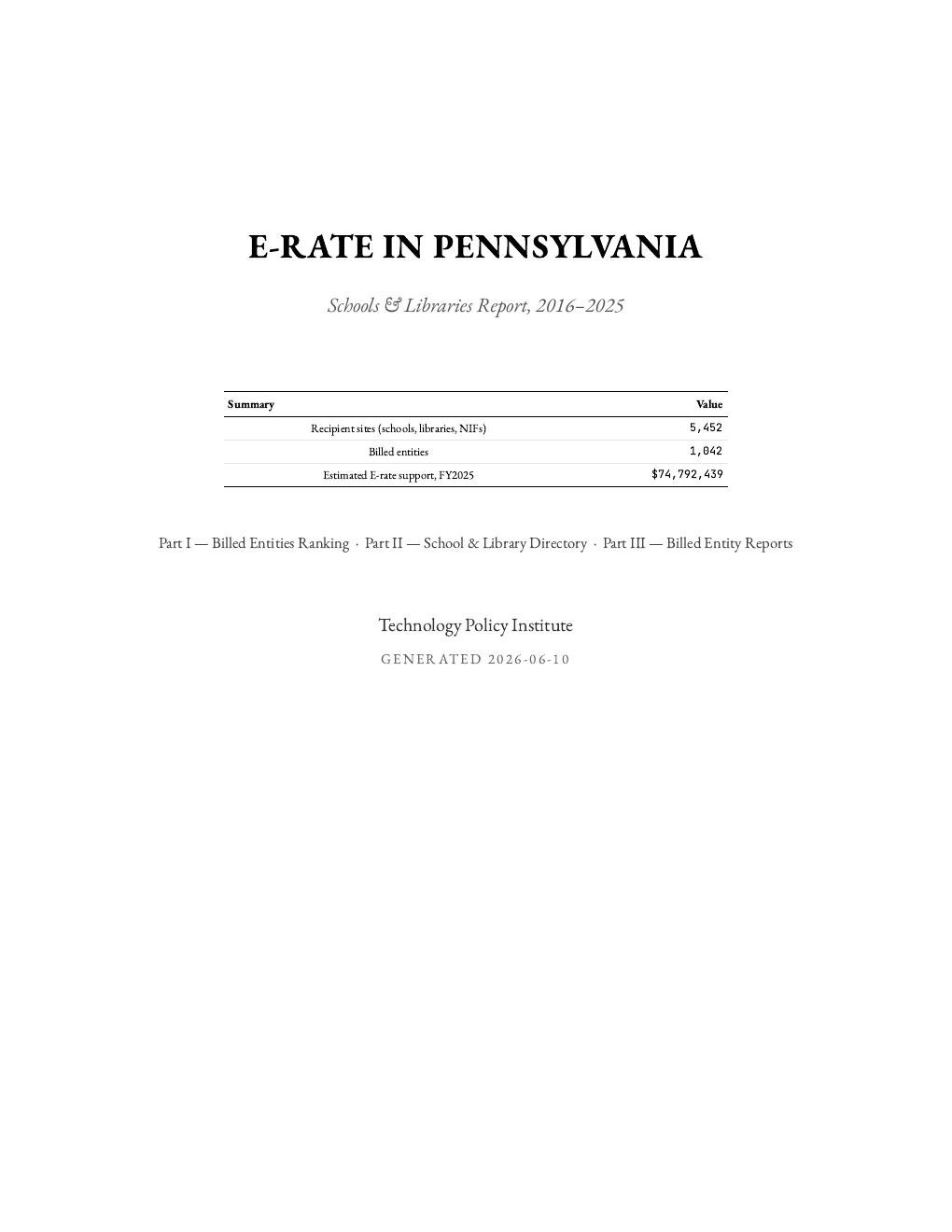 Pennsylvania report cover