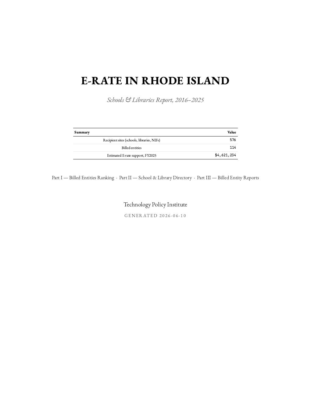 Rhode Island report cover
