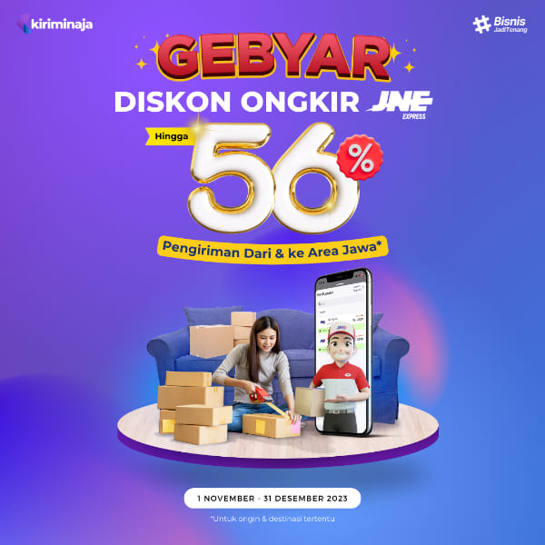 Gebyar Diskon Ongkir JNE di KiriminAja: Diskon Lin