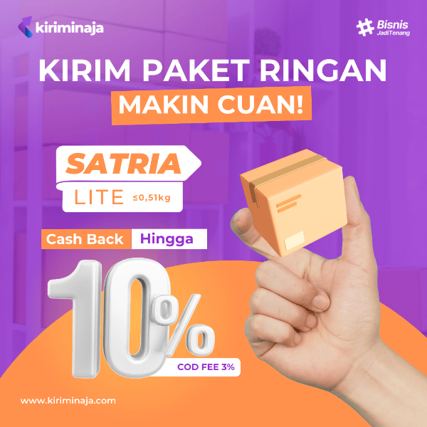 Satria Lite di KiriminAja: Paket di Bawah 0,51 Kg