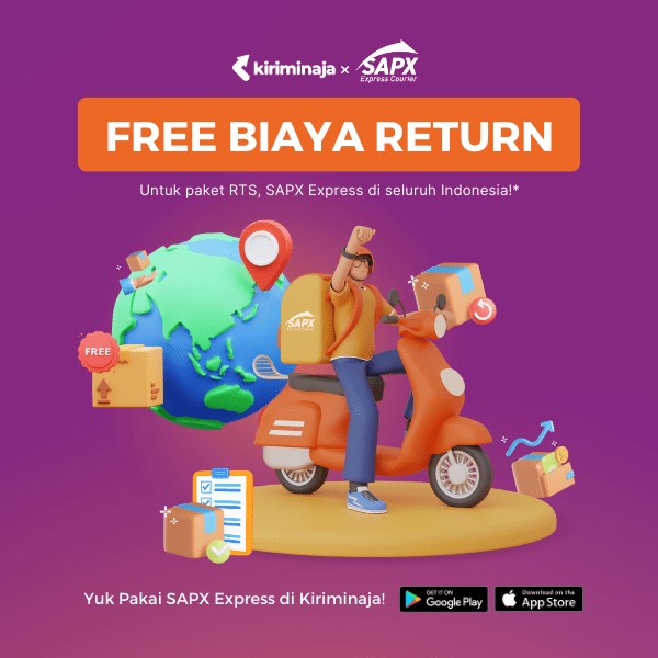 Free Biaya Return SAPX Express di KiriminAja untuk