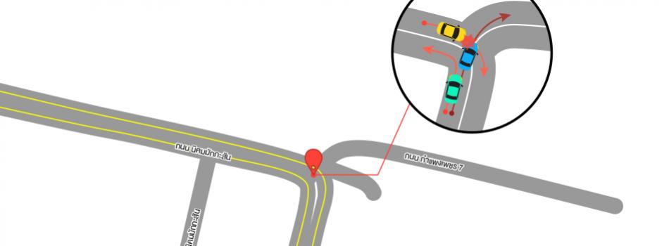 จุดอันตราย : แยกถนนนิคมมักกะสัน