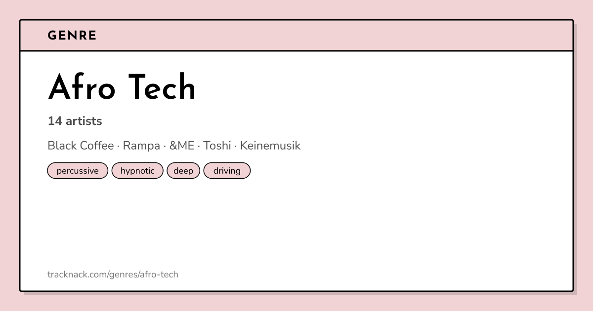 Afro Tech // artists, DJs, and producers to follow