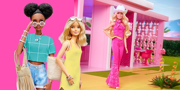 Barbie Como Boneca De Assinatura Colecionável Do Filme Em Uma Roupa Xadrez  Azul Margot Robbie Rosa