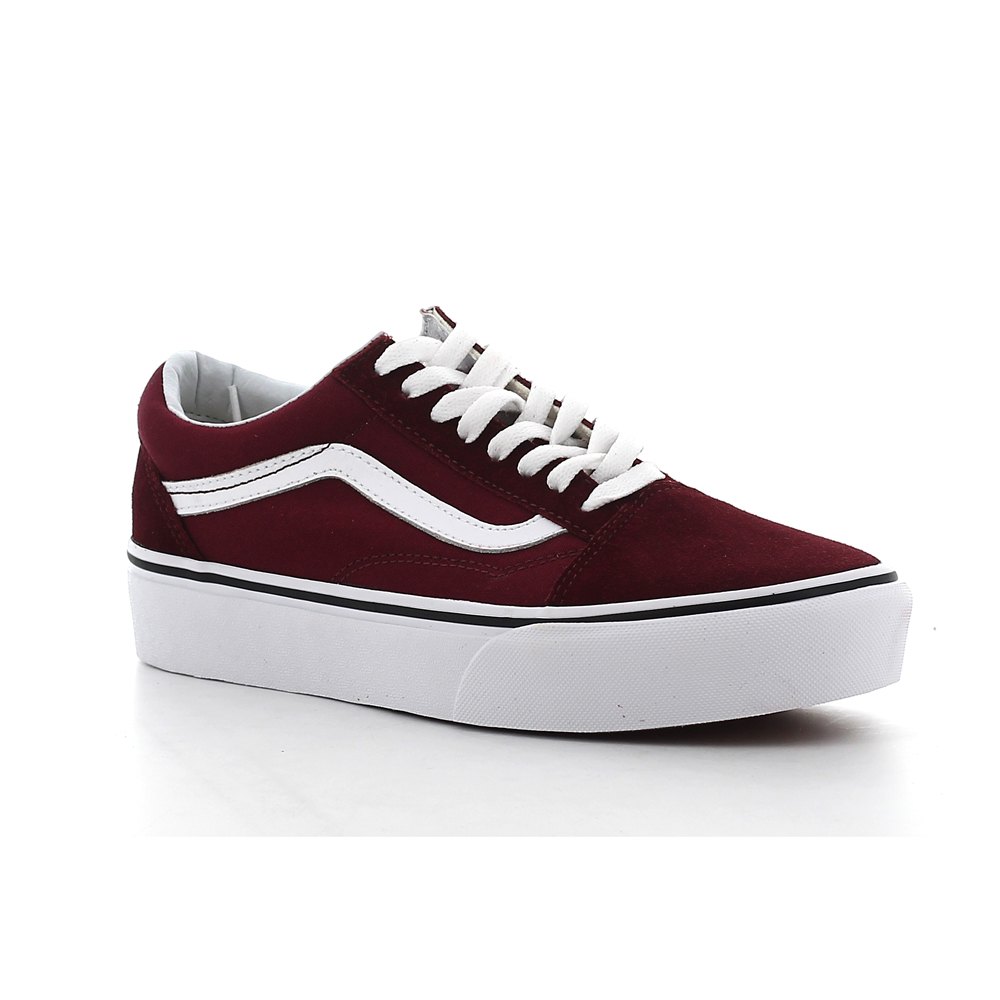 vans platform old skool red