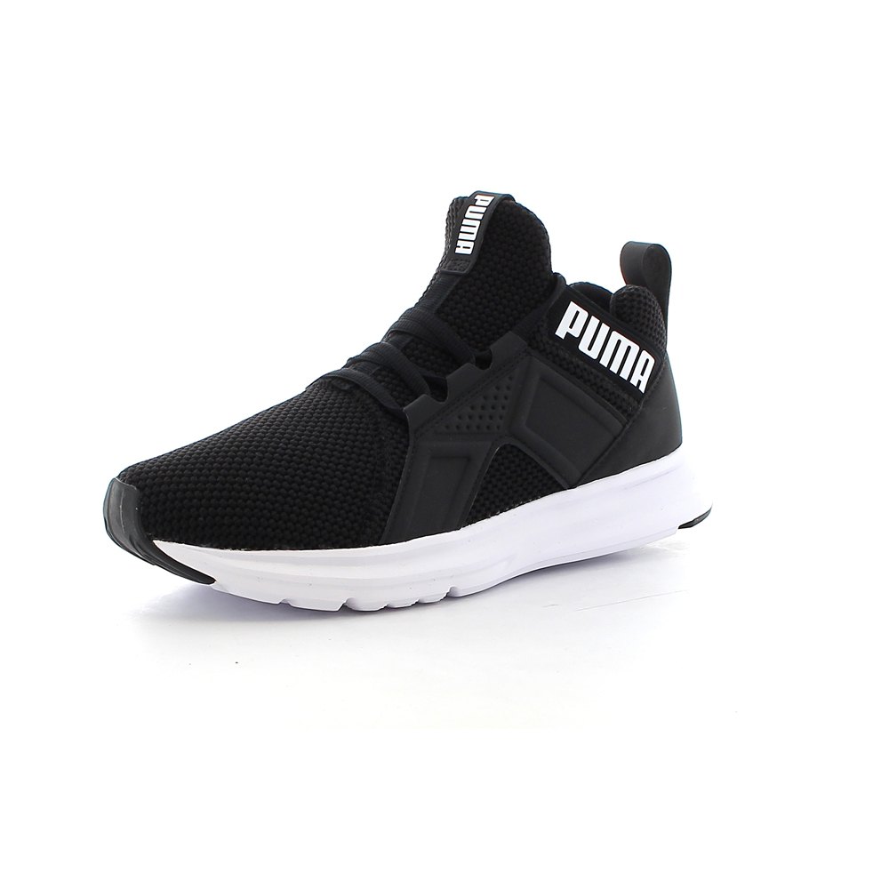 puma enzo weave black white