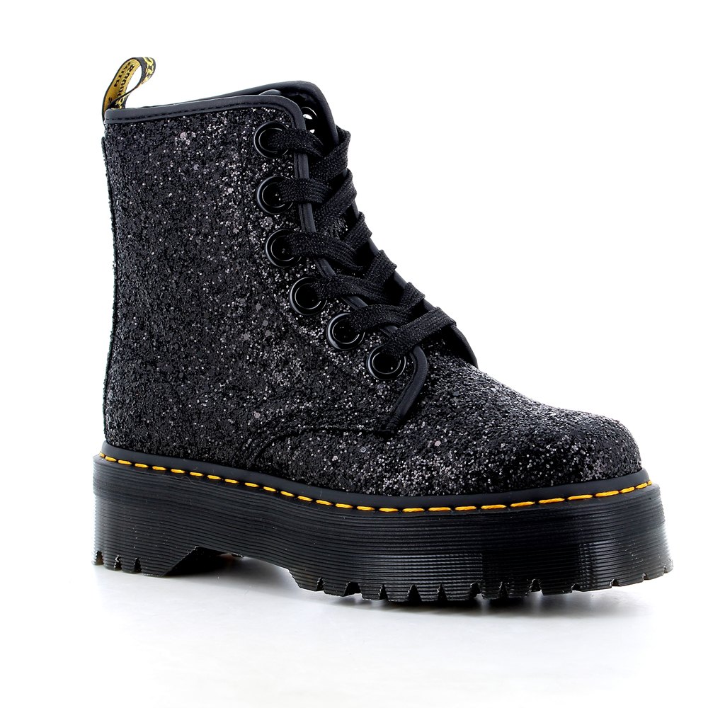 doc martens molly glitter black