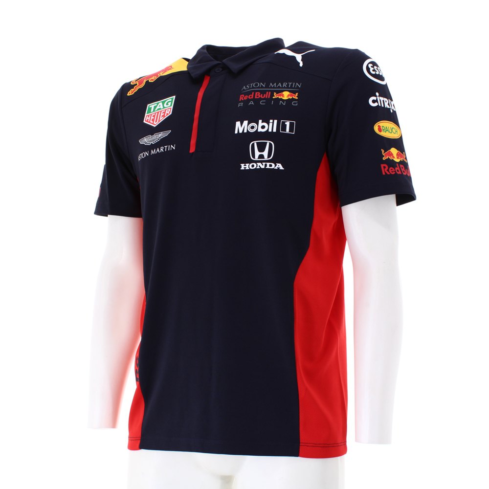 Puma Aston Martin Red Bull Racing Team Short Sleeve Polo Shirt 青| Dressinn
