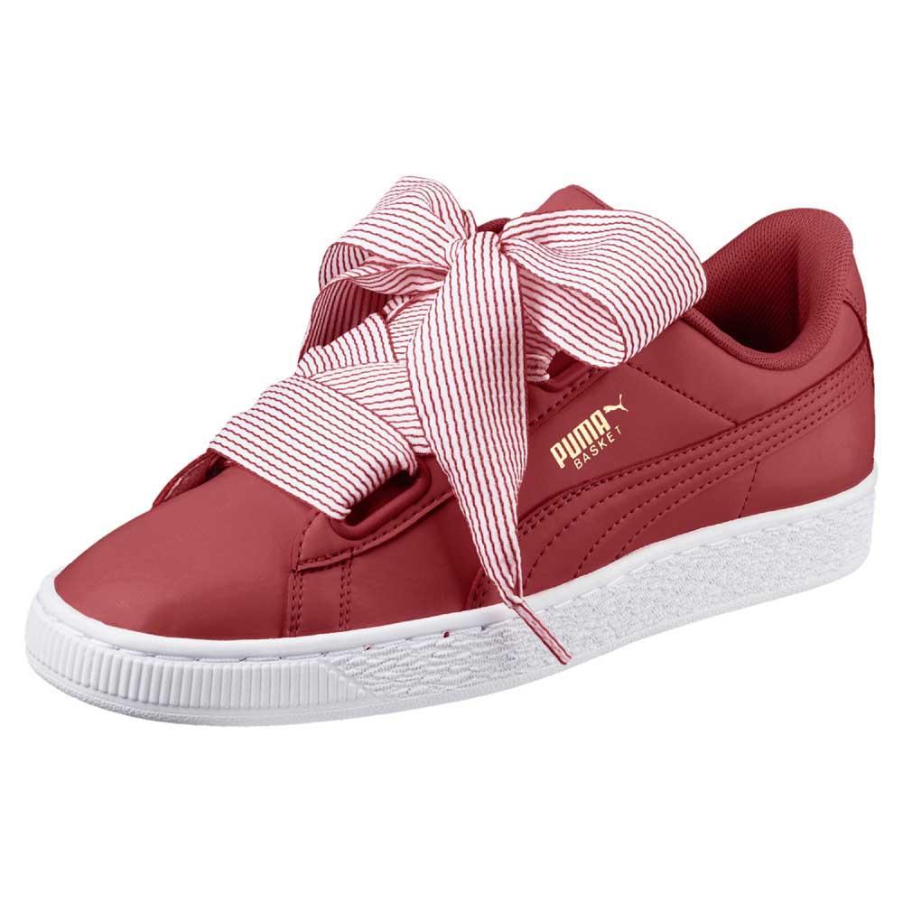 puma basket heart rojas