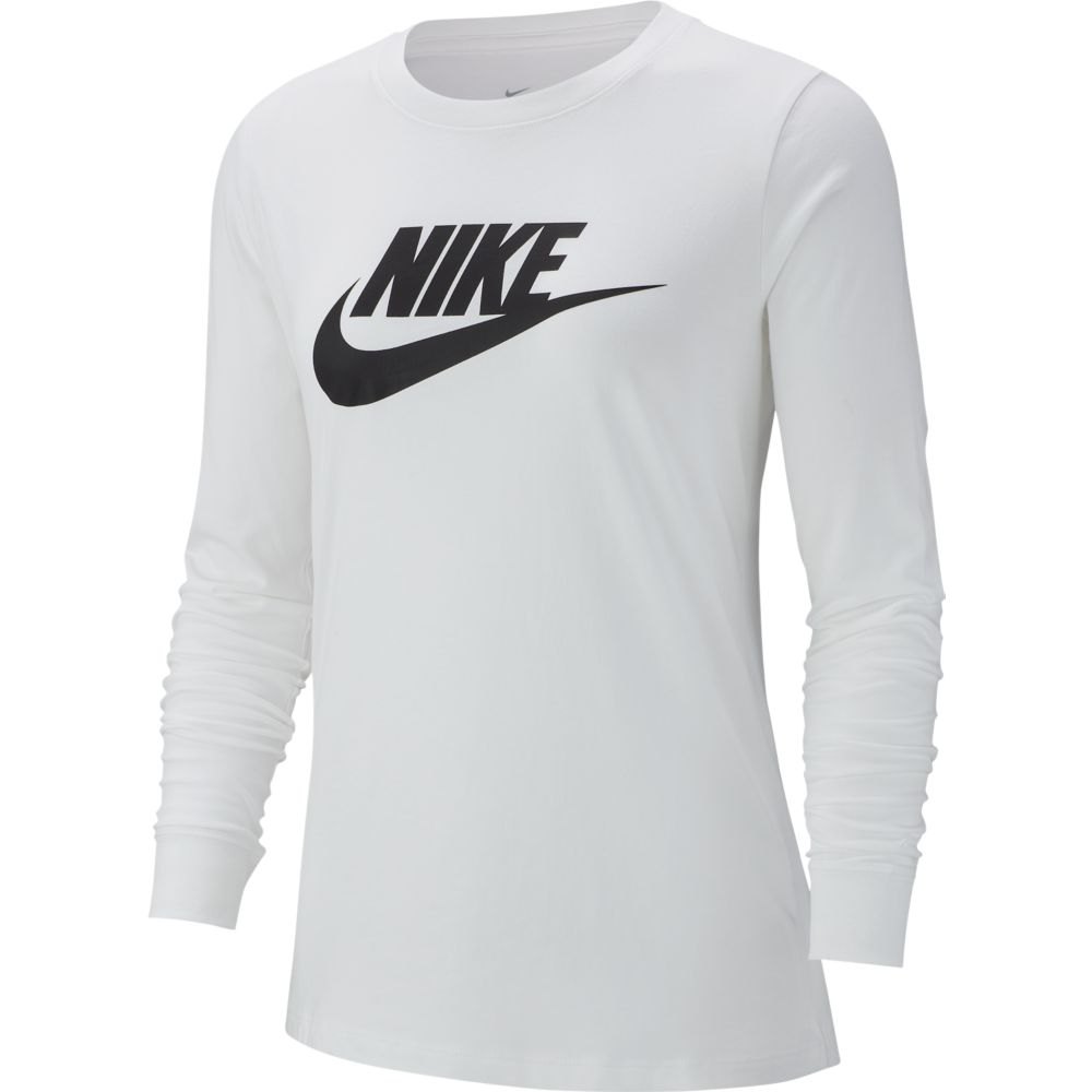 Nike Sportswear Essential Icon Futura Long Sleeve T-shirt White XS from ...