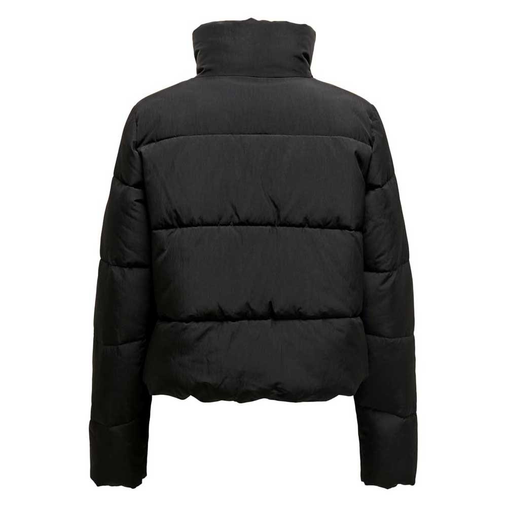 black short puffer jacket women's