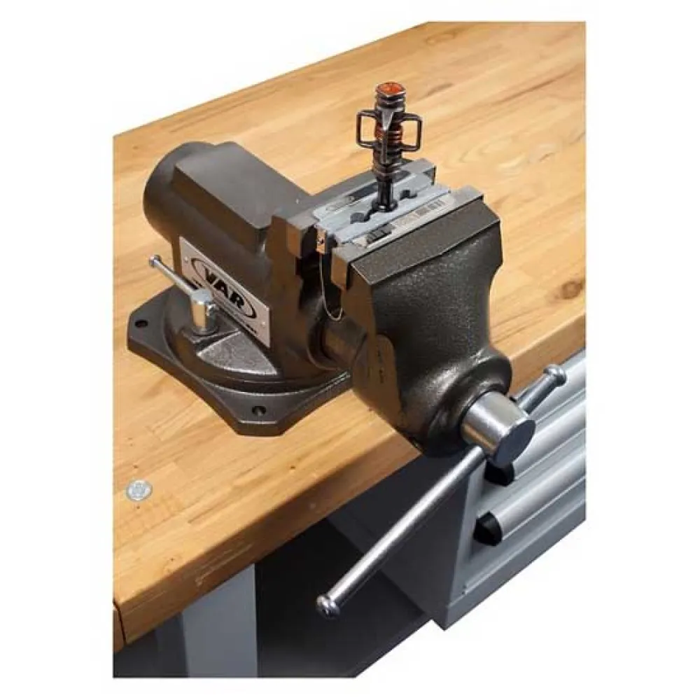 VAR Professional Bench Vise 100 Mm Arbetsbänk, Black, One Size