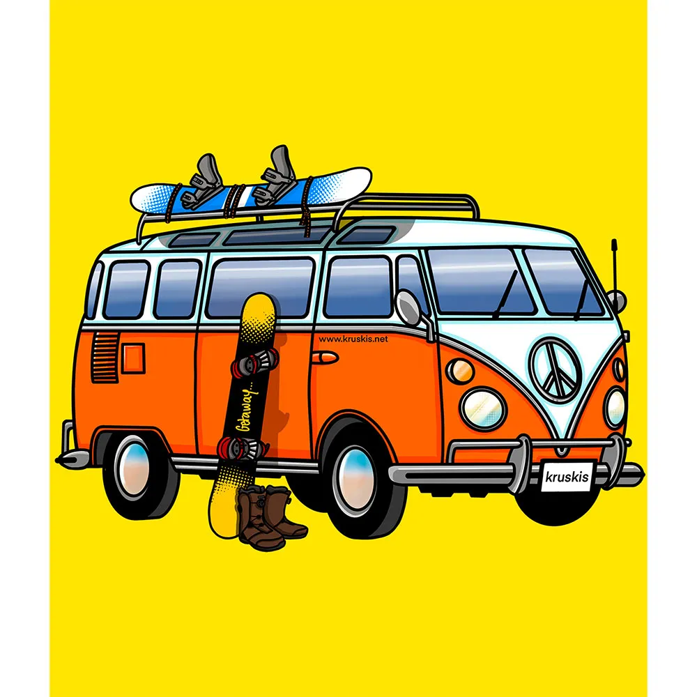 Kruskis Hippie Van Snowboard T-shirt Med Korta ärmar Man