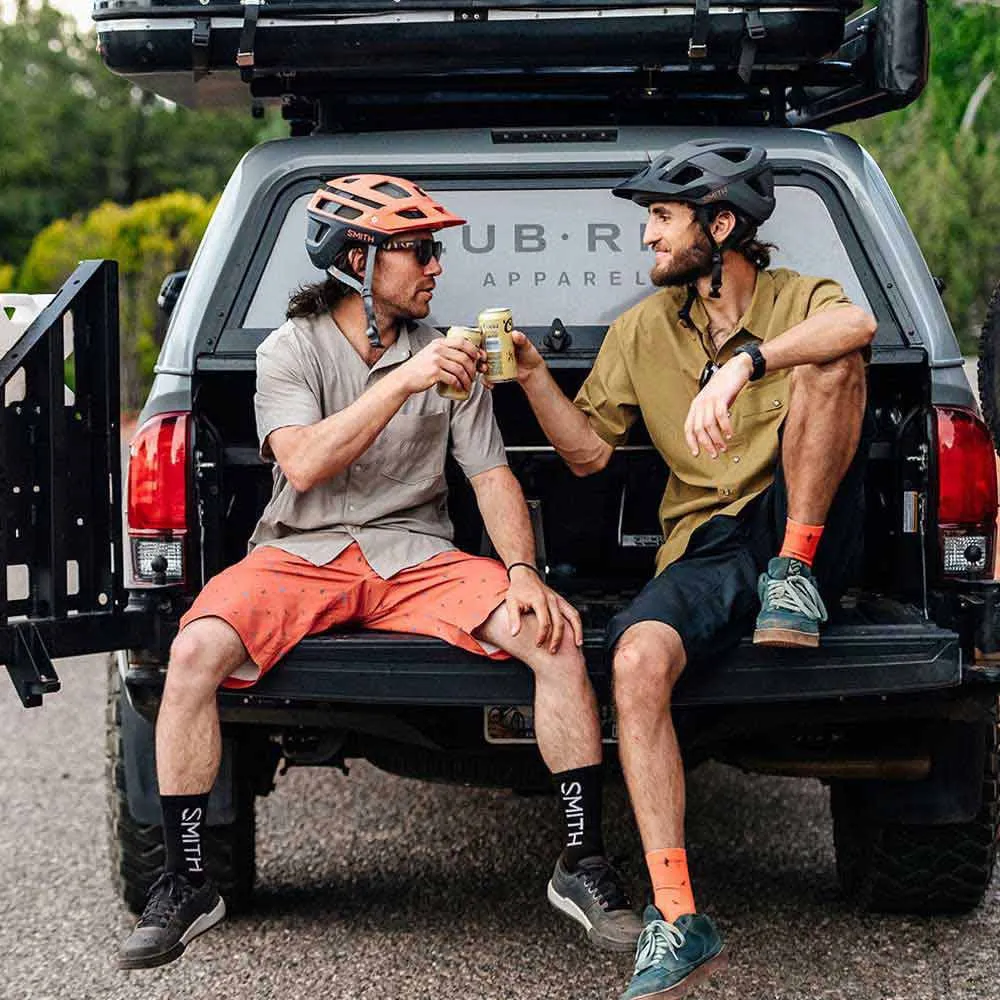 Club Ride Mountain Surf Shorts, Ochre print