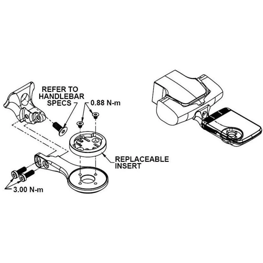 K-Edge Wahoo Integrated System Madone Mount Stöd, Black anodize, One Size