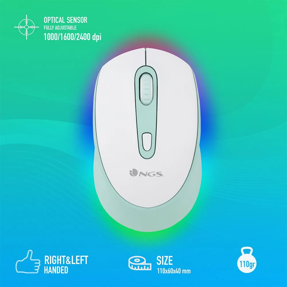 Ngs Ratón Inalámbrico Smog Mint Rb – imagen 2