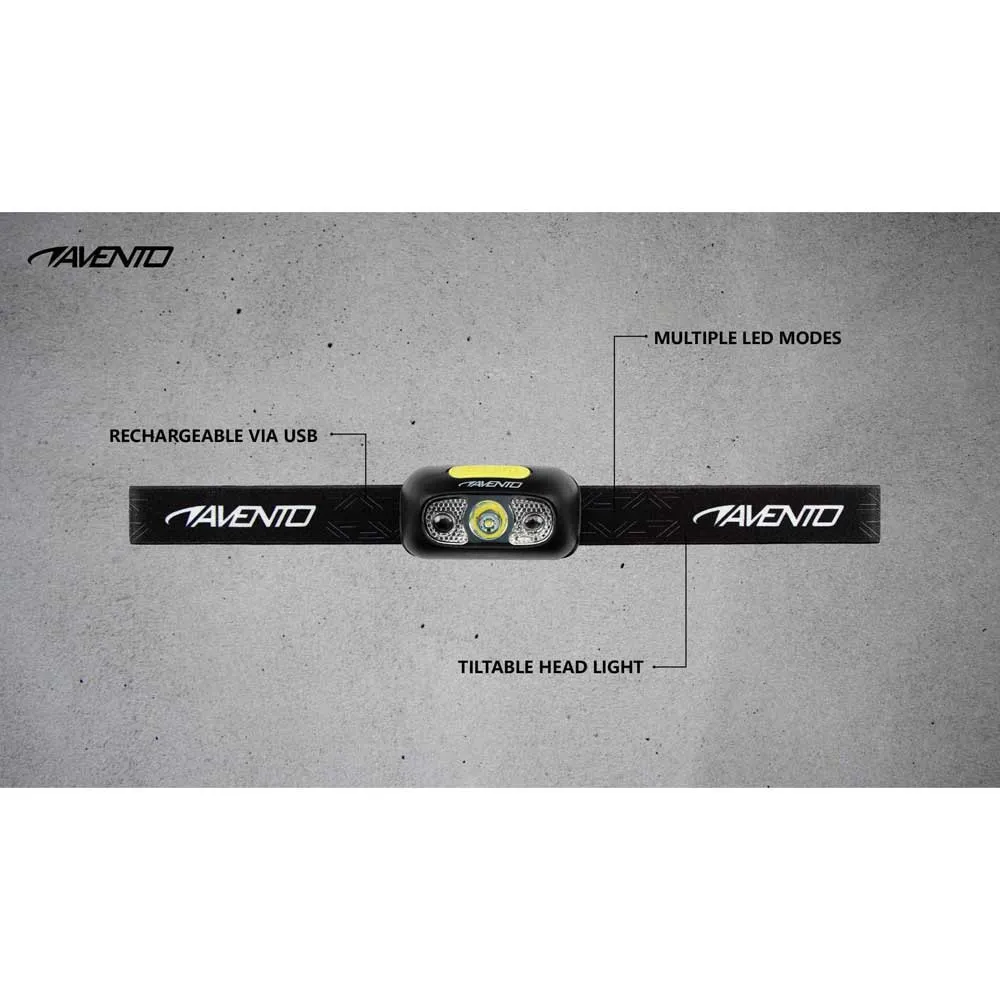 Avento Motion Sensor Rechargeable Light Pannlampa, Black / silver, 260lm