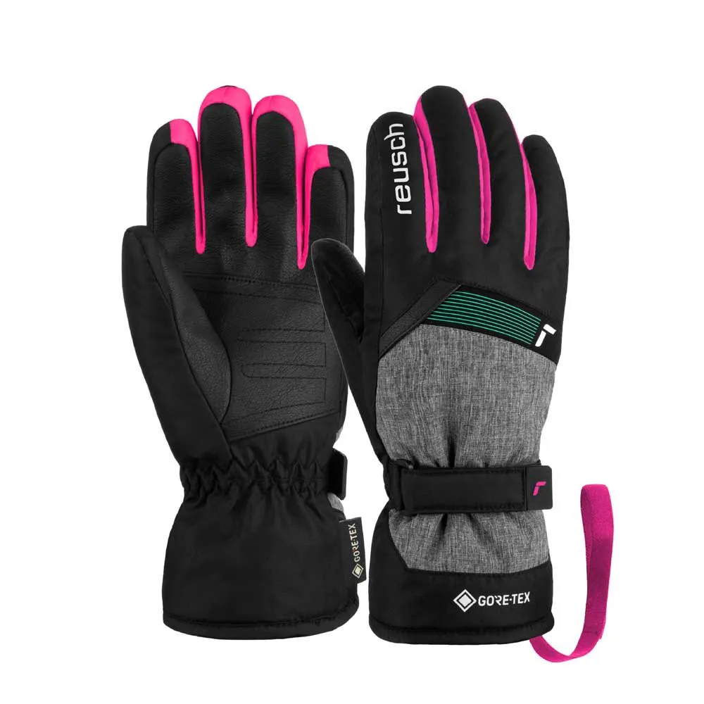 Reusch Flash Goretex Handskar Flickor, Black / black melange / pink glow, 6.5