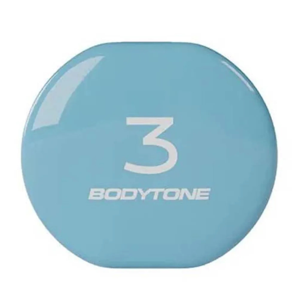Bodytone Dv3 3kg Pvc-belagd Hantel 2 Enheter Unisex, Blue, 3kg