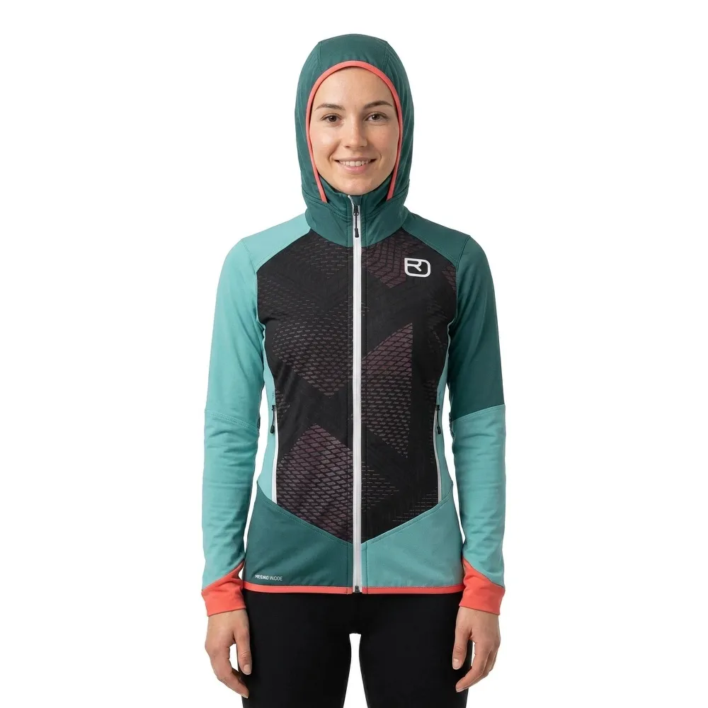 Ortovox Col Becchei Softshelljakke Kvinne, Ice waterfall, XS