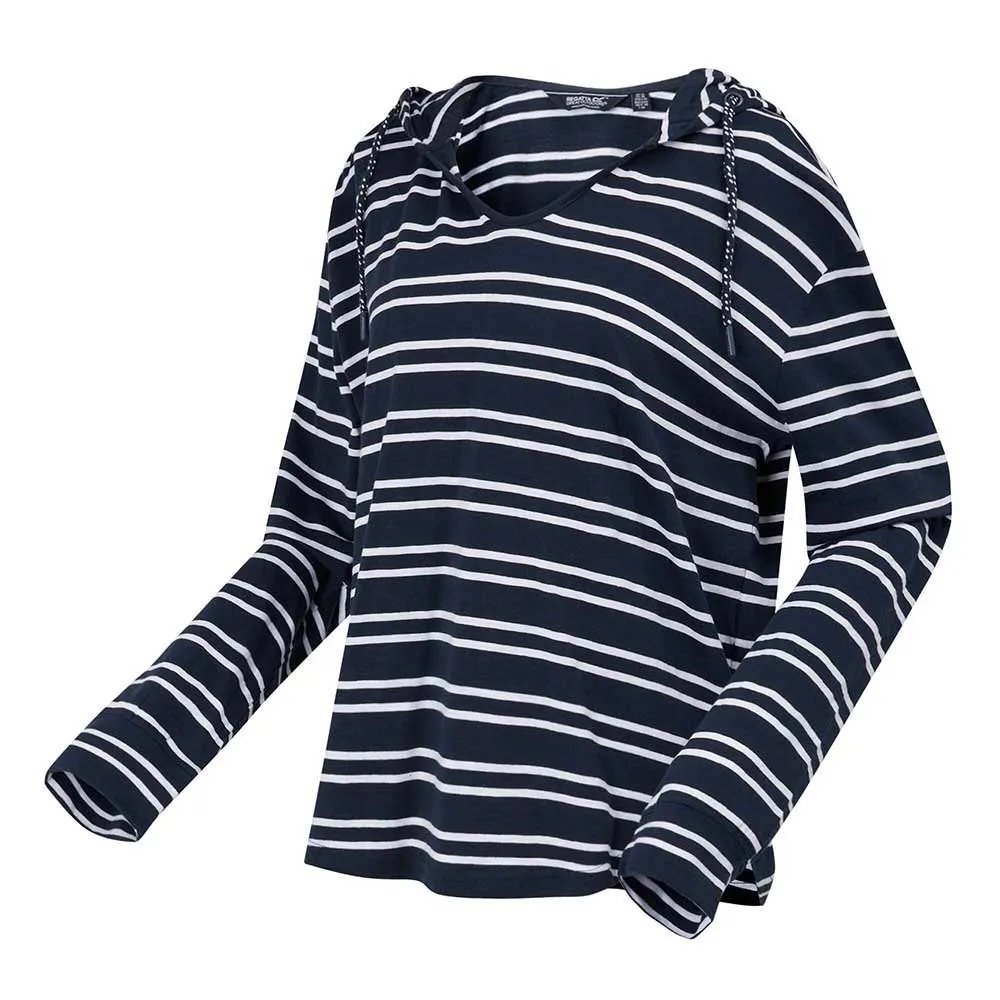 Regatta Minerve T-shirt Med Lång ärm, Navy / white