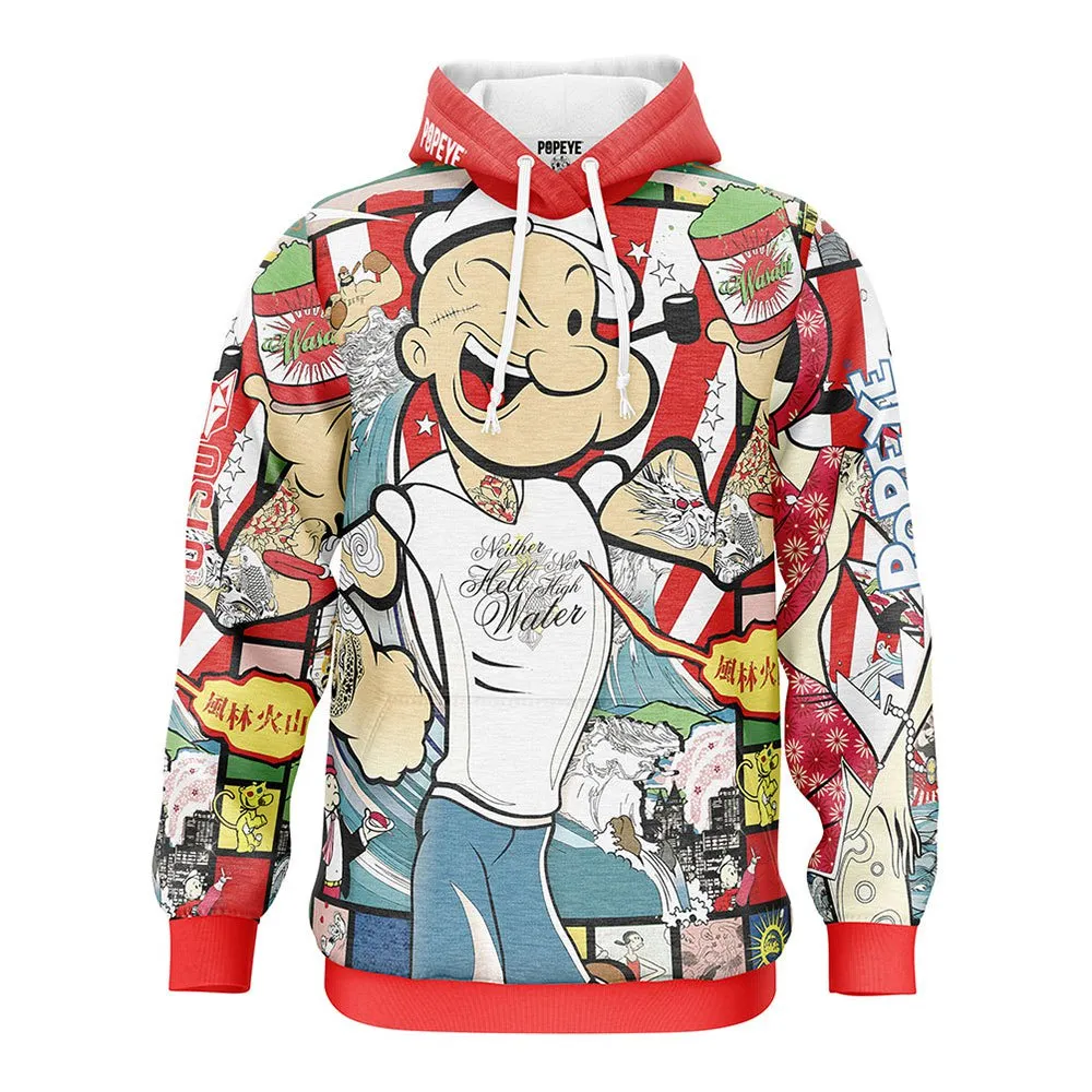 Felpa Con Cappuccio Popeye Art Show Multicolour S