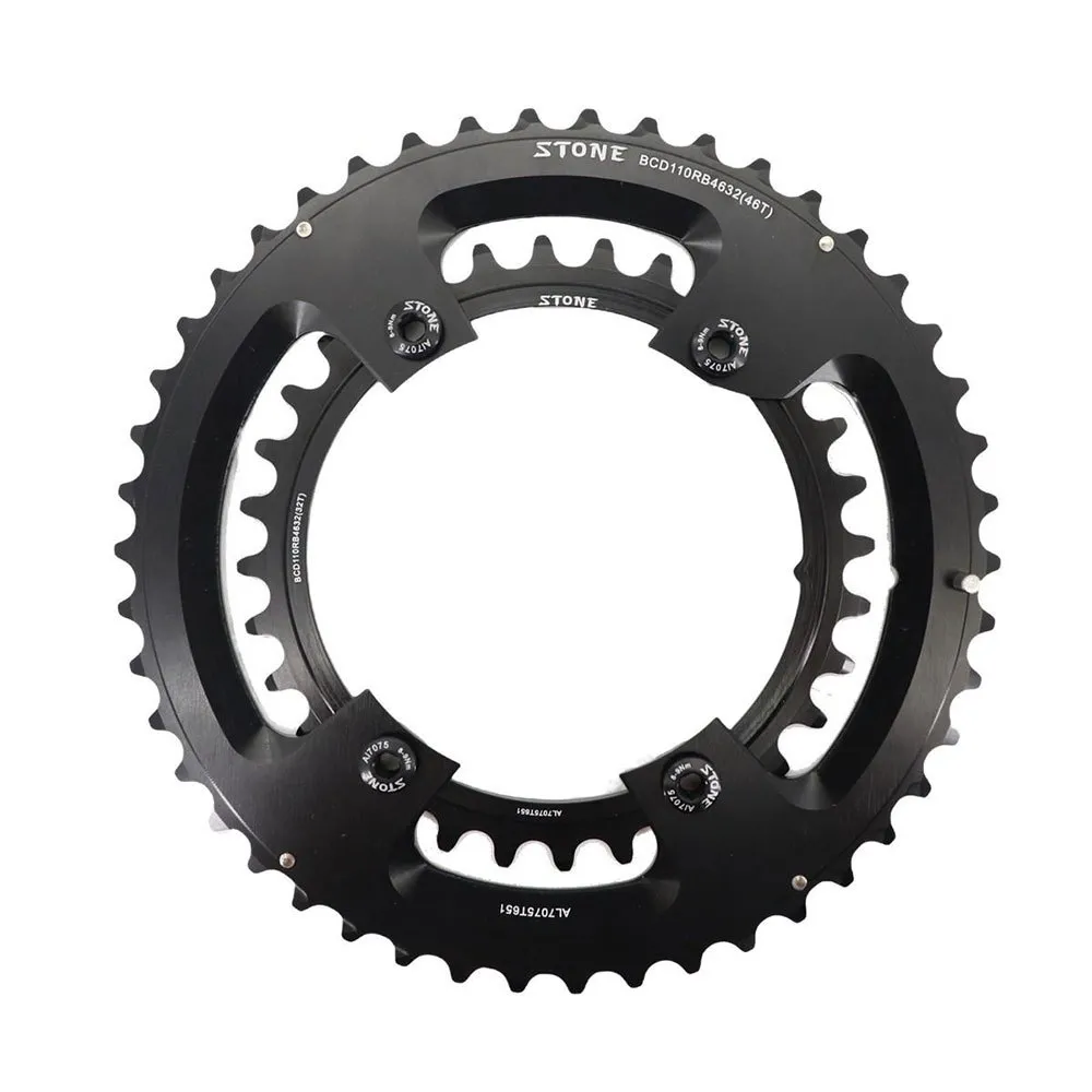 Photo Stone Plateau Shimano Road 2x 110 Bcd