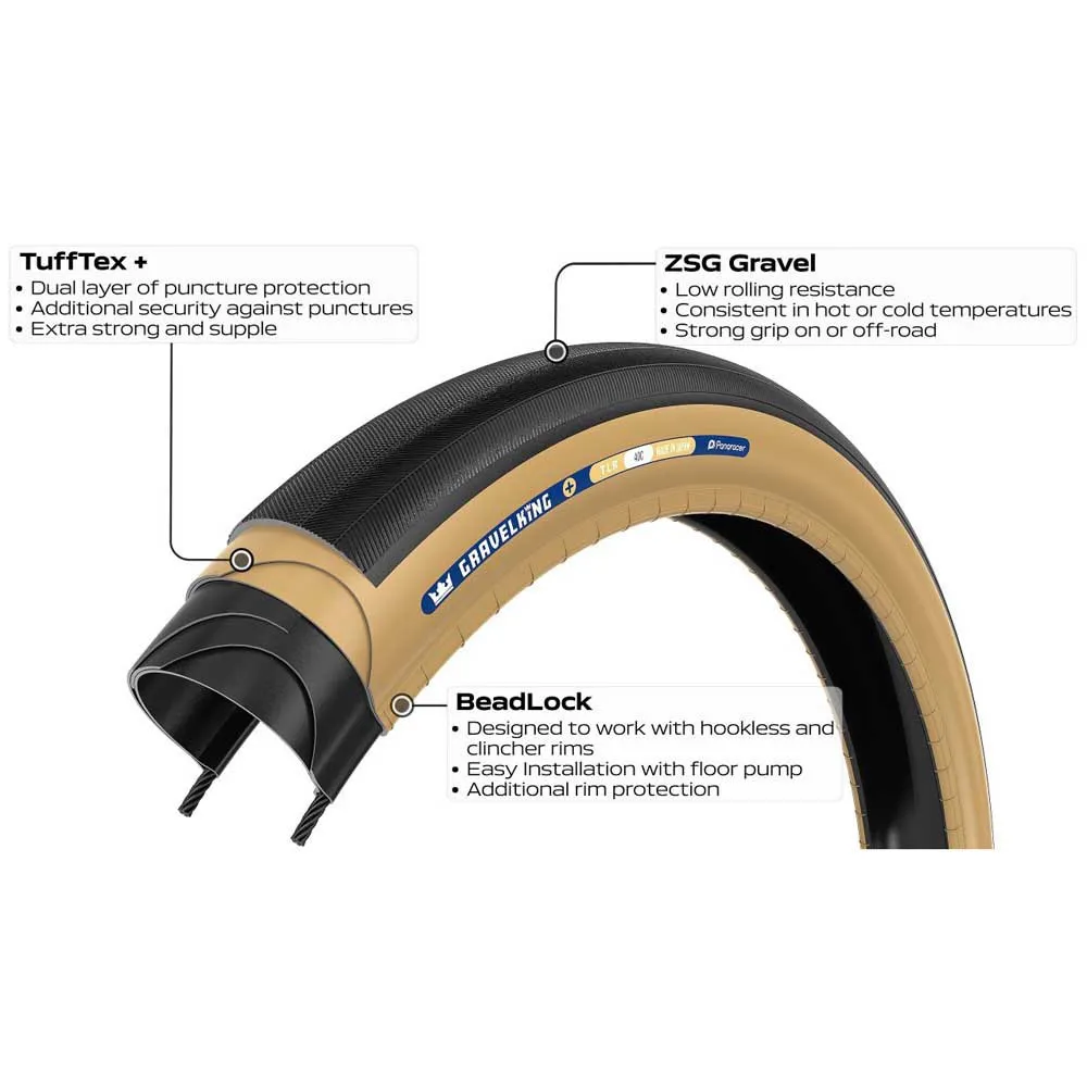 Panaracer GravelKing S+ 28" Dekk, Sykkeldekk