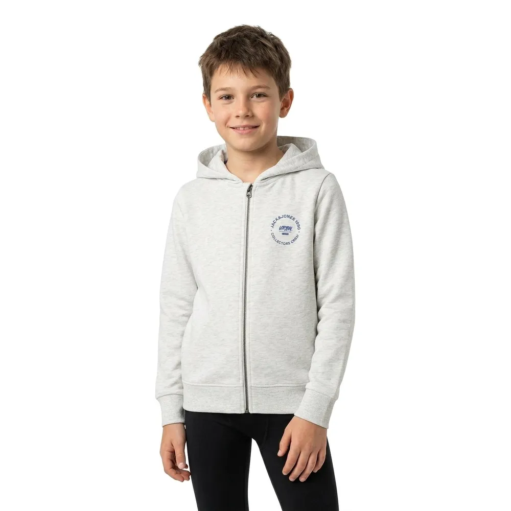Sweat-shirt à Zip Simon White Melange 14 Années Garçon