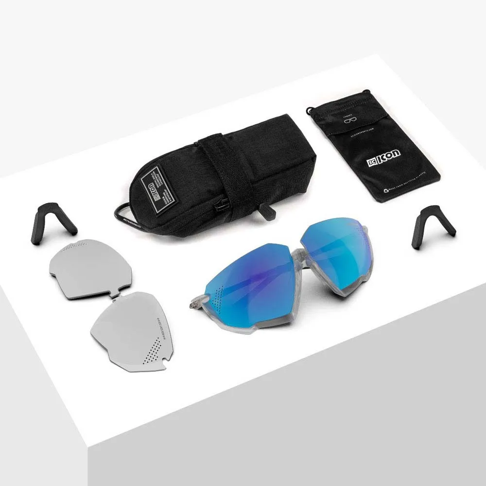 Scicon Aerojet Titanium cykelglasögon metal black multimirror blue