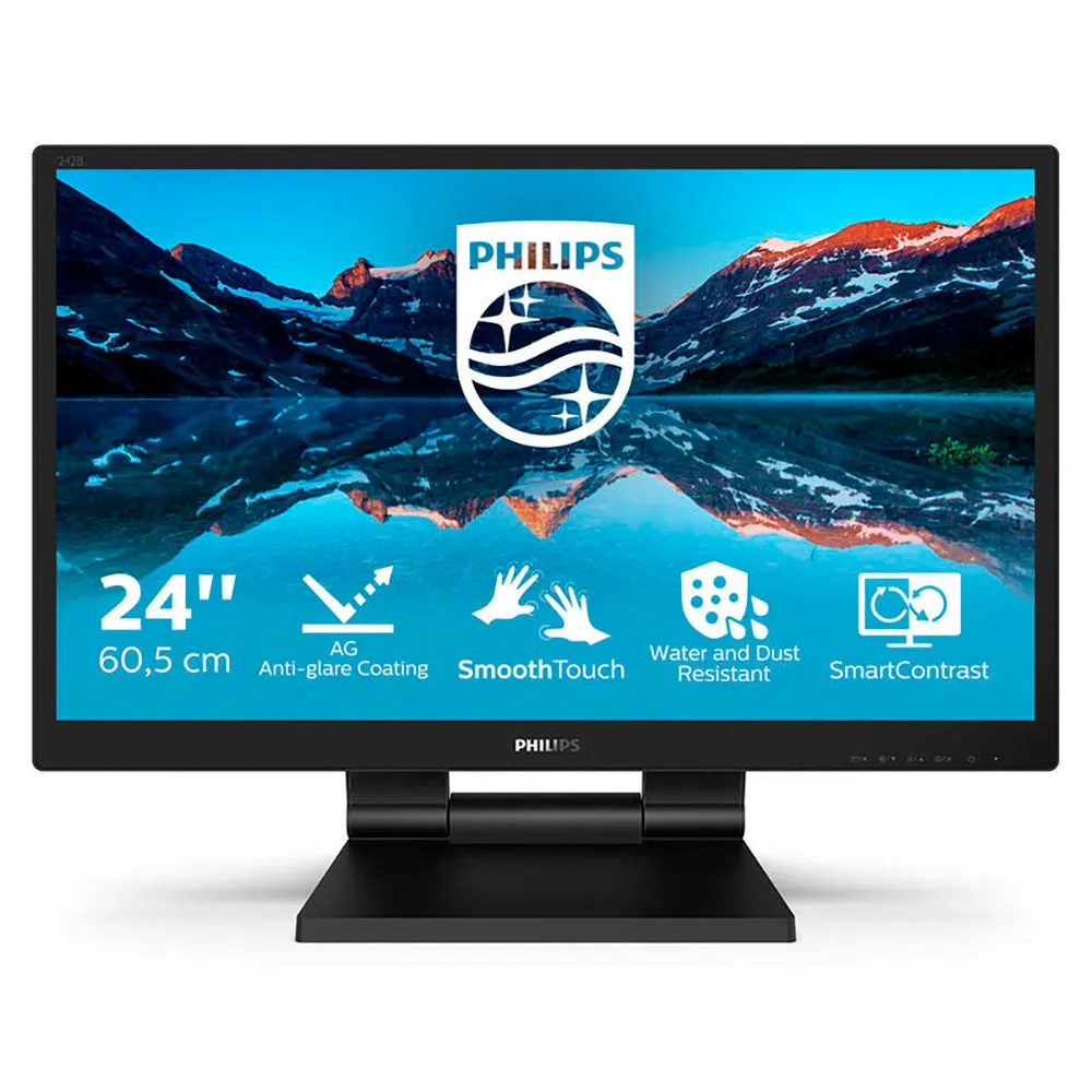 PHILIPS 242B9TL Monitor 24 Pulgadas FHD, 60Hz, IPS, 5 ms GtG, Altura Ajustable, Altavoces (1920x1080, 1x HDMI 1.4, 1x DP 1.2, USB-Hub), Negro – imagen 2