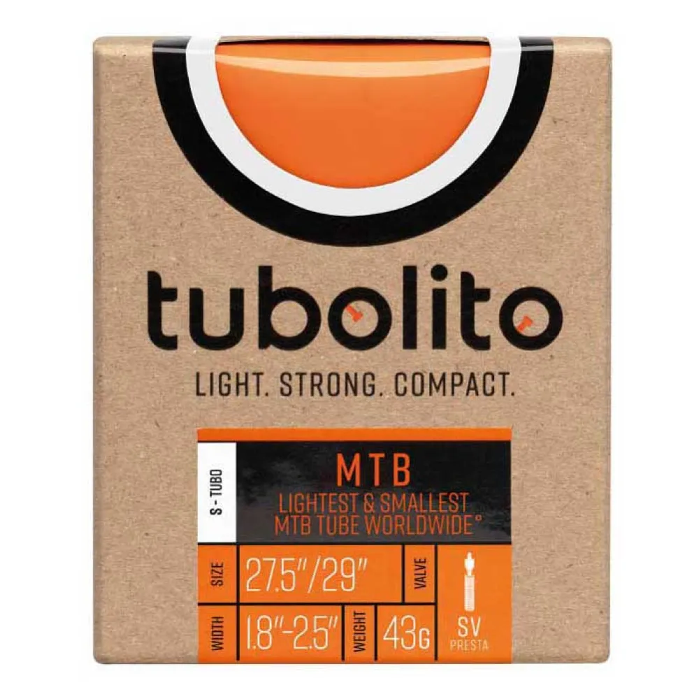 Tubolito S-tubo Mtb Sv Presta 27.5/29´´ Innerslang, Orange, 27.5-29", 1.8-2.5