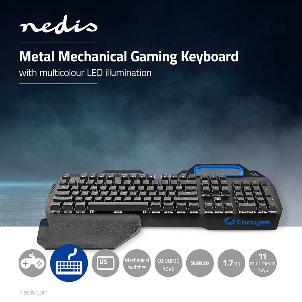 Nedis Teclado Gaming Gkbd400bkus – imagen 2
