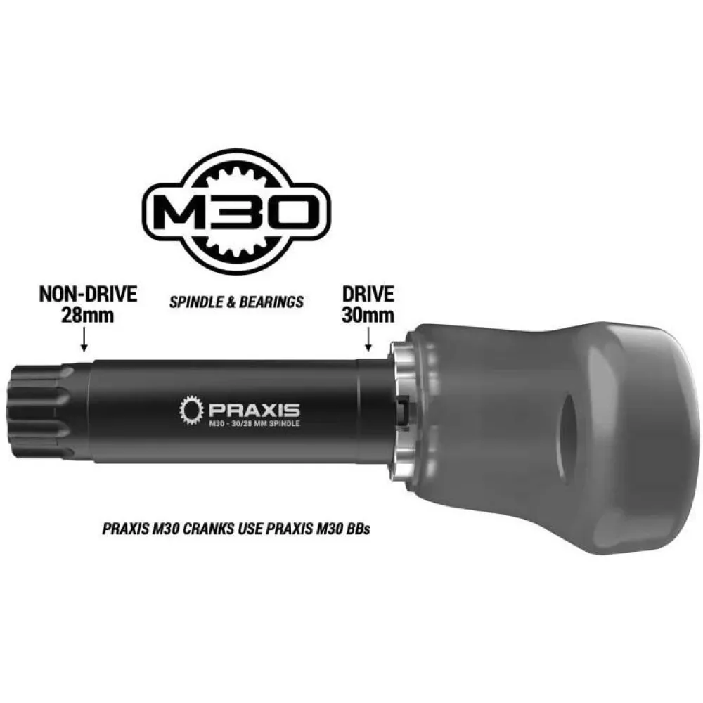 Praxis Ceramic M30 T47 Internal Kranklager, Black, 85.5mm