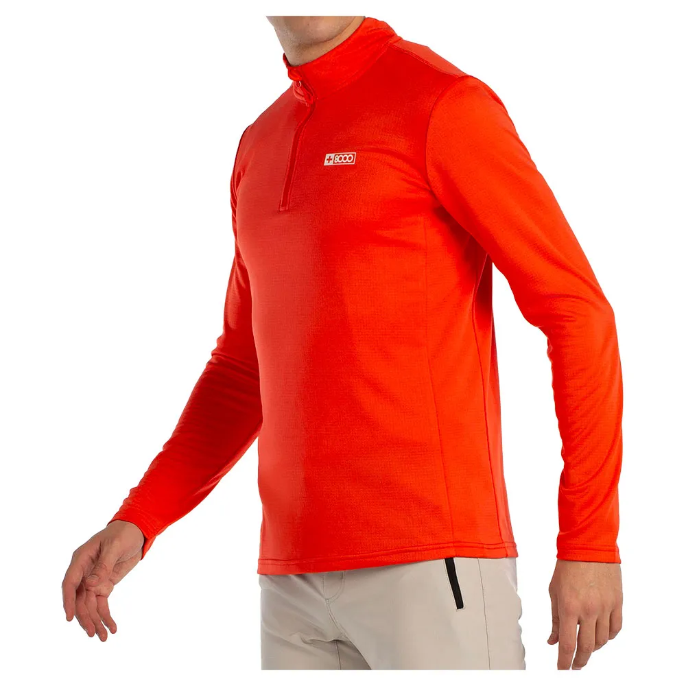 +8000 Portu Halv Dragkedja Långärmad T-shirt Man