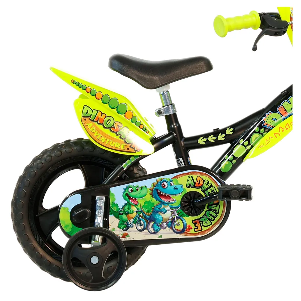 Dino Bikes Dino Adventure 12´´ Cykel, Black / yellow, 3-5Y