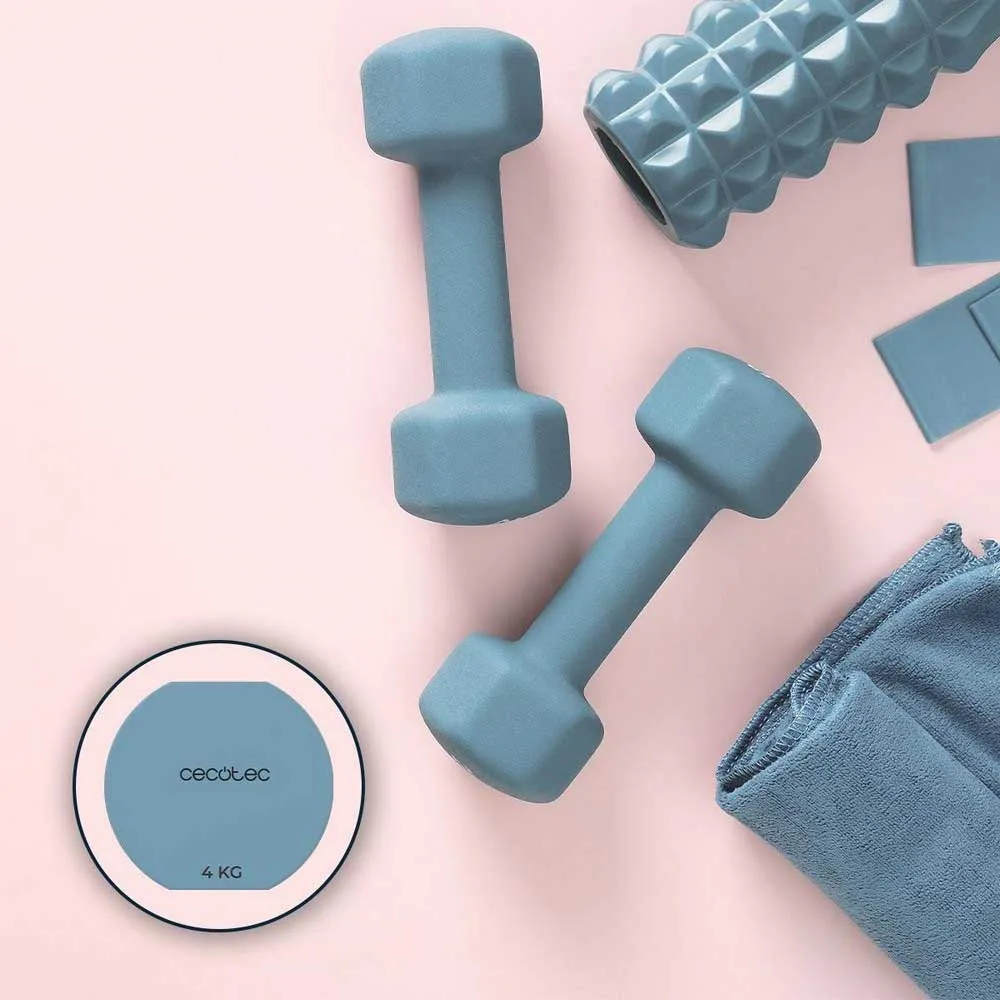 Cecotec Drumfit 400 Doubleneo Hantel 4 Kg 2 Enheter Unisex, Blue, 4kg
