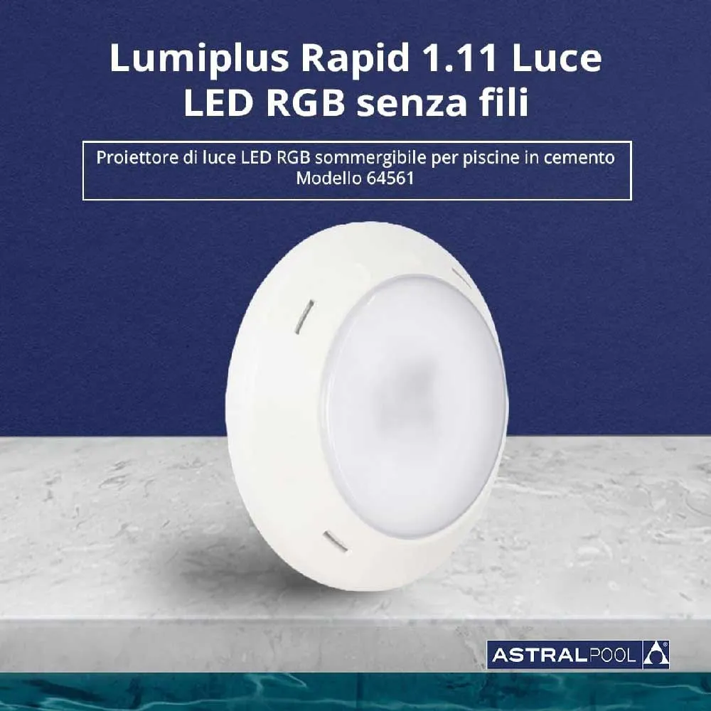 Astral 64561 Lumiplus Essential Rapid Rgb Rc1100 For Concrete Pool Projektor unisex, White, One Size