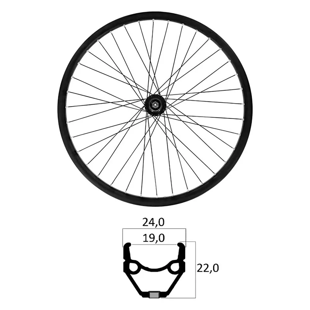MVtek E-bike 28´´ Tubeless Mtb Framhjul, Black, 9 x 100mm