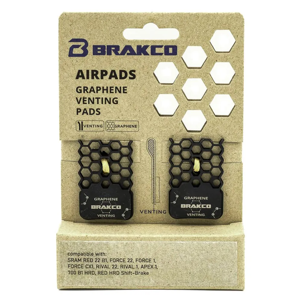BRAKCO Bph Airpad Graphene Sram Level/apex/red 22 B1/force 22/1 Cx1 Skivbromsbelägg, Multicolor, One Size