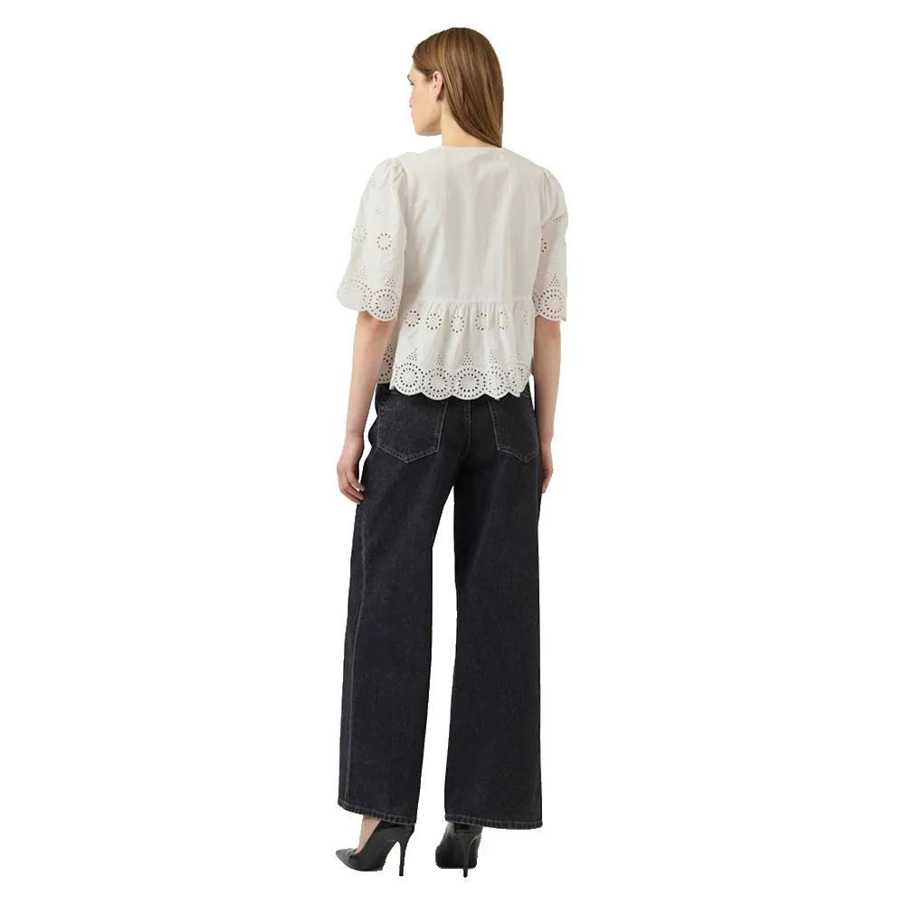 Yas Cornelia Short Sleeve Blouse Star White 38 5