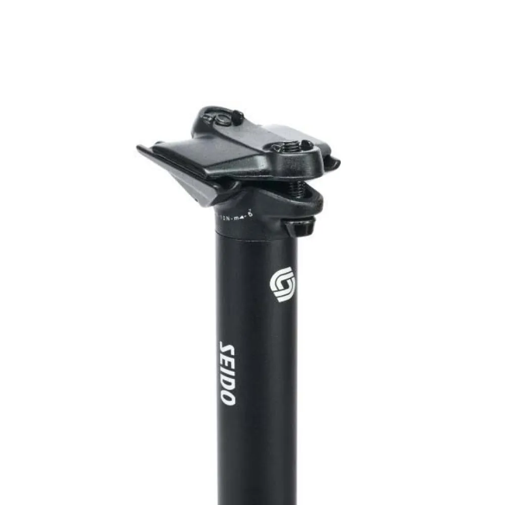 SEIDO Yew 0mm Offset Sadelstolpe, Matt black, 400mm, 27.2mm