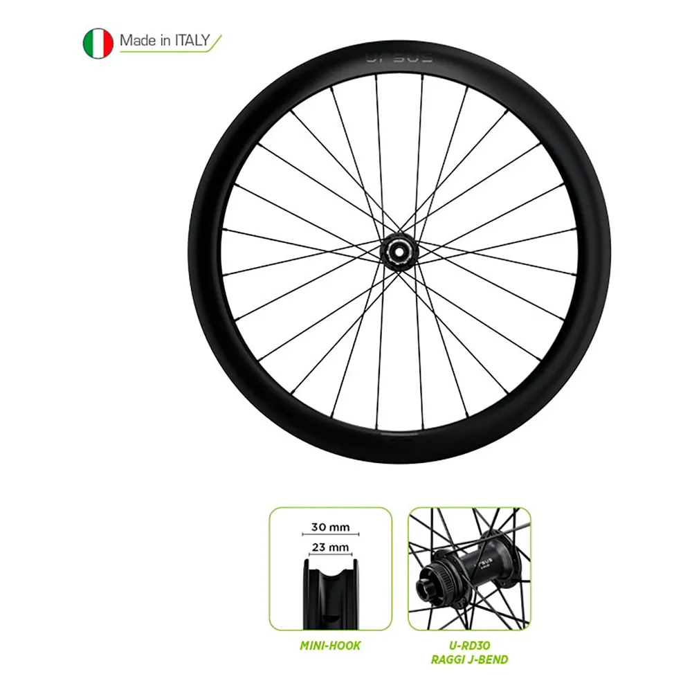 Ursus Pure R 50 Mm Cl Disc Tubeless Landsvägscykelns Bakhjul, Black, 12 x 142mm