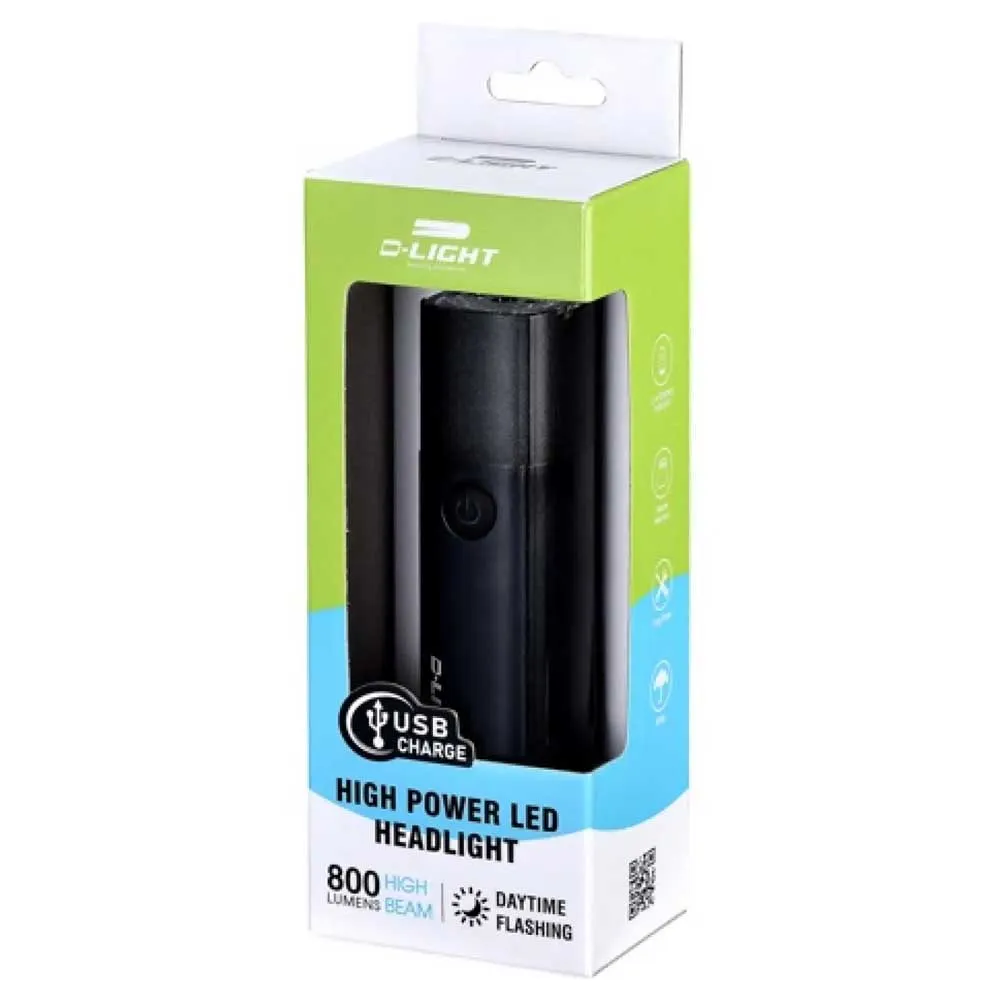 D-light Cg-131p 800 Usb-c Framlampa, Black, 800lm