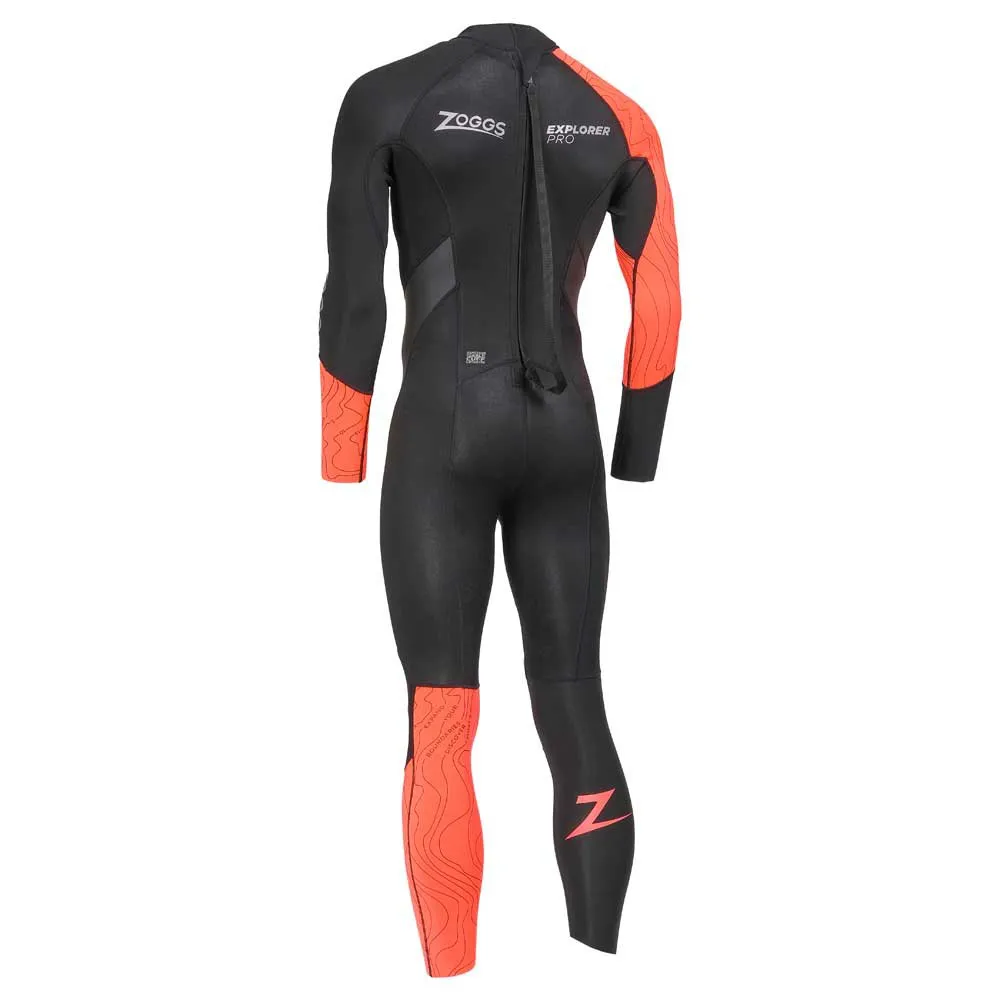 Zoggs Explorer Pro Langermet Neopren Våtdrakt Refurbished Mann, Black / red 2