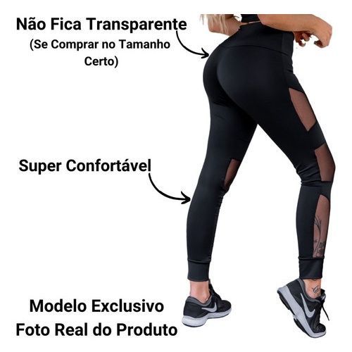 Kit 2 Calça Legging Plus Size Grossa Suplex Cintura Alta Bol