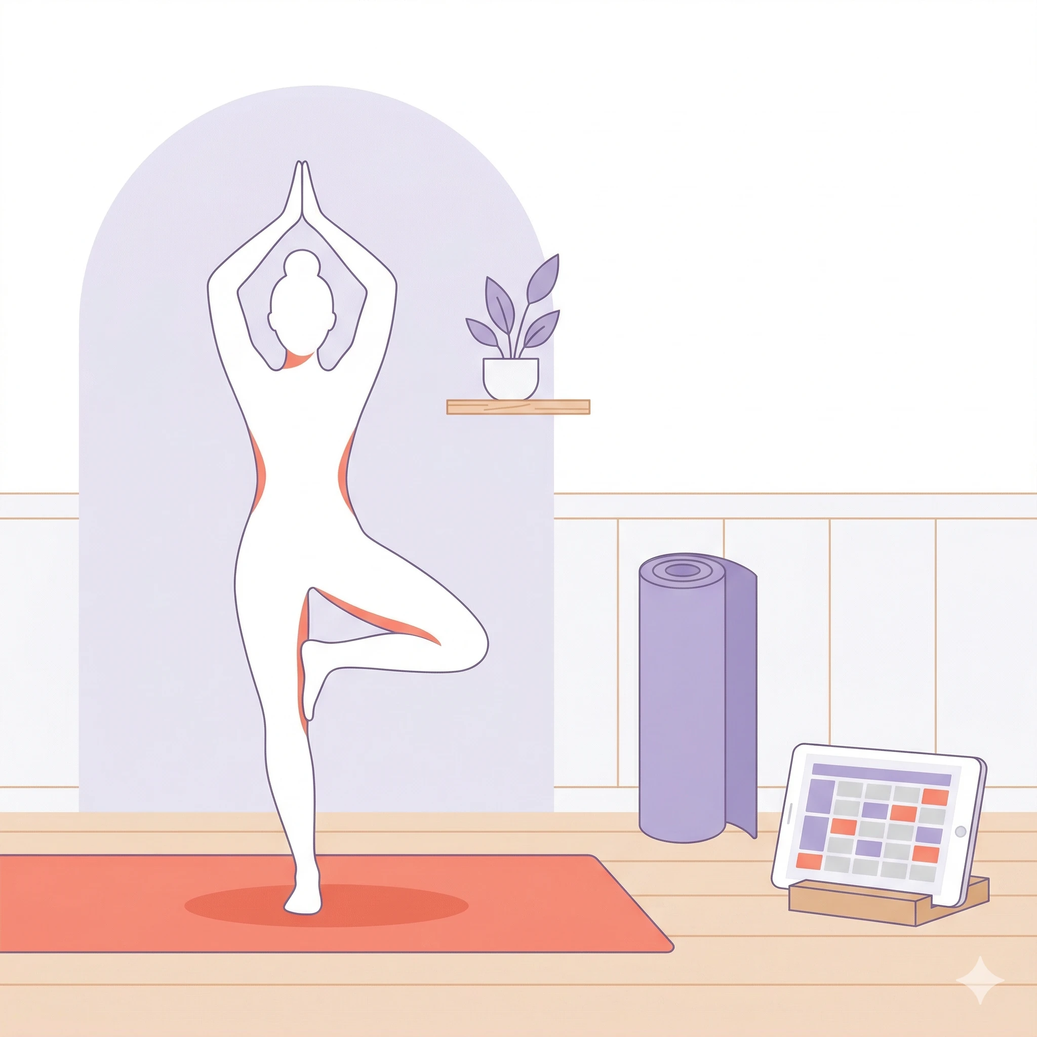 Yoga & Pilates Studio Smart Management System Illustration