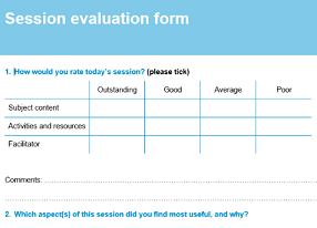 Eval form sample